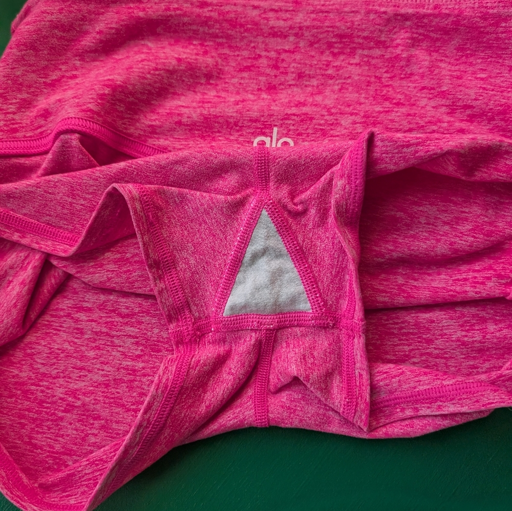 Alo Pink Sports Bra and Shorts Set - Picture 8 of 8